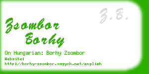 zsombor borhy business card